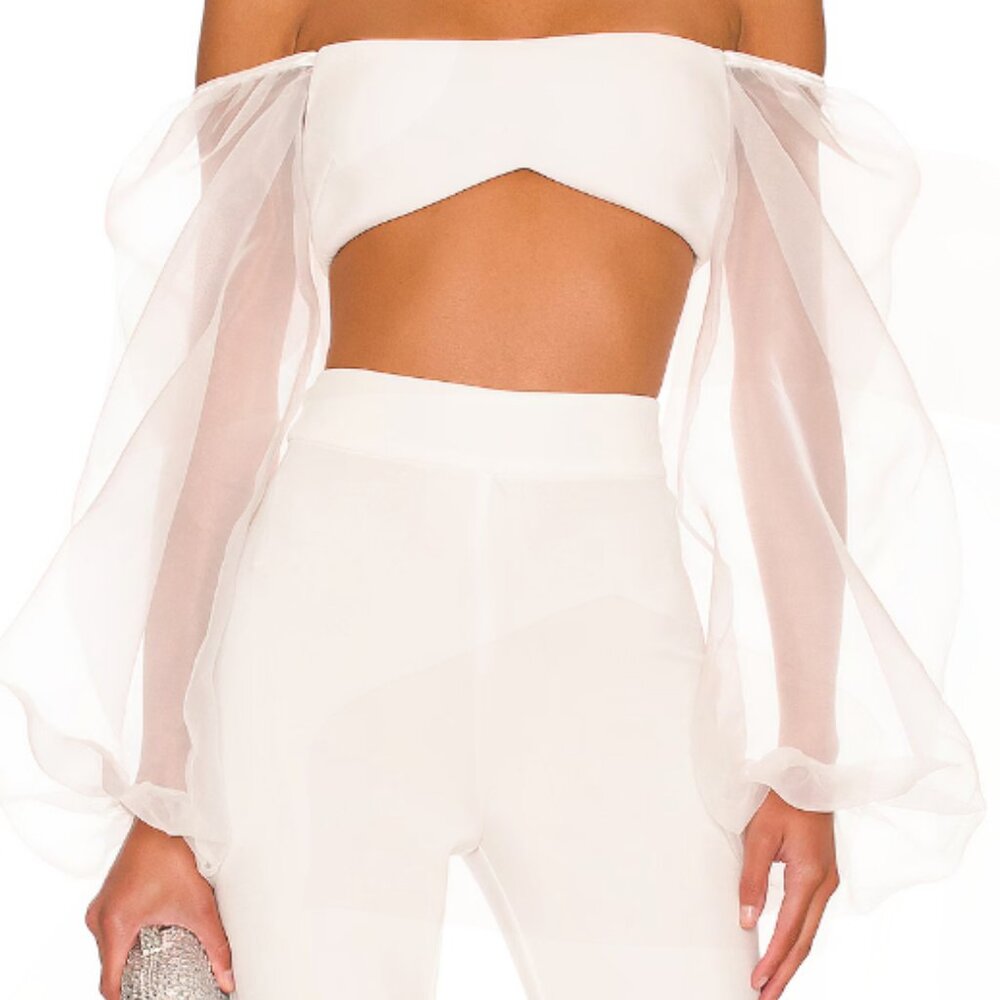 Nookie Illusion Crop - White